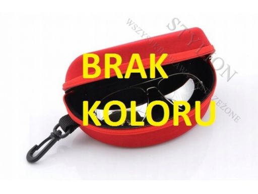 Etui futerał na okulary zamek karabińczyk 4 kolory
