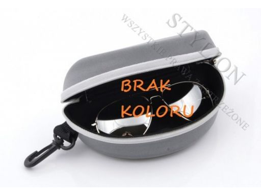Etui futerał na okulary zamek karabińczyk 4 kolory