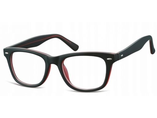 Zerówki okulary oprawki damskie męskie black-red