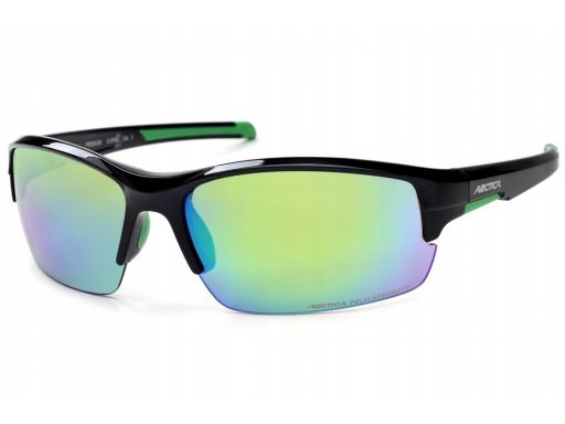 Okulary arctica s-254b sportowe lustrzanki zielone
