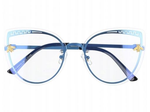 Okulary kocie oczy z filtrem niebieskim zerówki