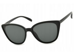 Czarne damskie okulary polaryzacyjne kocie oczy