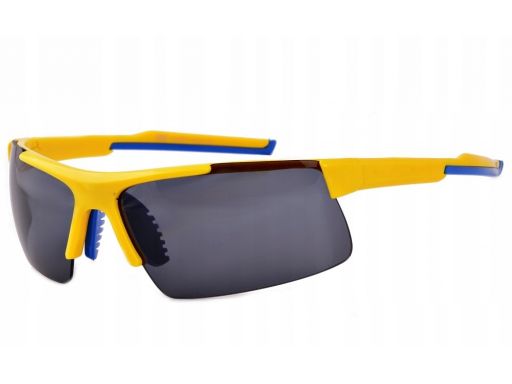 Żółte sportowe okulary męskie przeciwsłoneczne