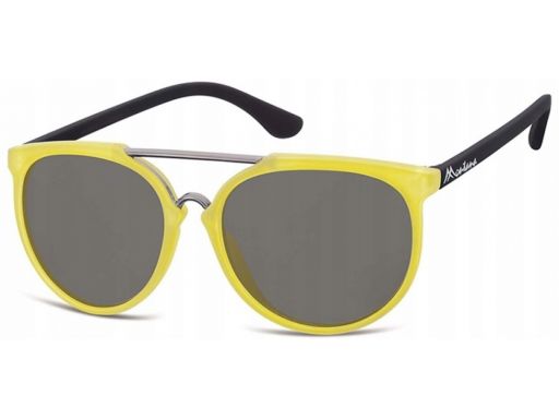 Okulary damskie przeciwsłoneczne aviator żółte