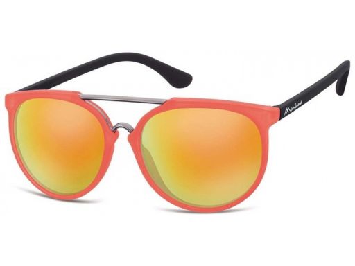 Okulary unisex przeciwsłoneczne aviator czerwone