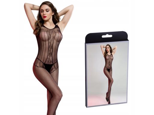 Body, bodystocking o kwiecistym wzorze s/l