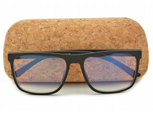 Okulary nerdy z filtrem niebieskim uniseks zerówki