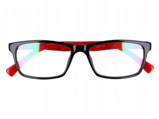 Okulary antyrefleks zerówki nerdy prostokątne flex