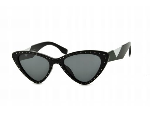 Czarne damskie okulary polaryzacyjne kocie oczy