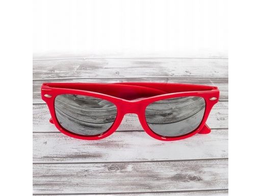 Okulary uv 400 czerwone nerdy przeciwsłoneczne