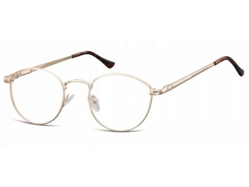 Oprawki lenonki unisex korekcyjne złote okulary