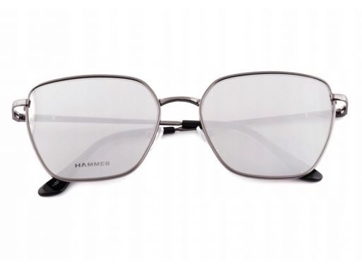 Okulary metalowe srebrne przeciwsłoneczne unisex