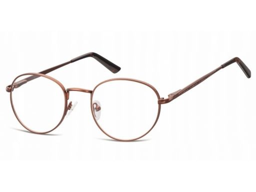 Lenonki zerówki oprawki okulary korekcyjne brązowe