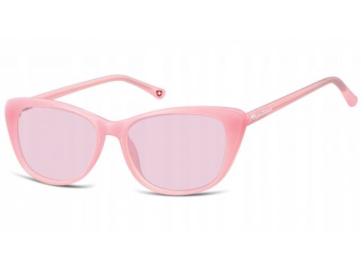 Okulary przeciwsłoneczne kocie oczy damskie różowe