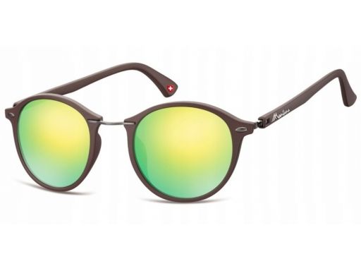 Okrągłe okulary lenonki lustrzane przeciwsłoneczne