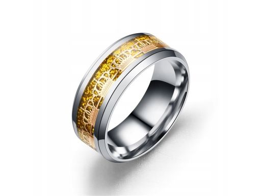 Obrączka sygnet pierścień korona złota