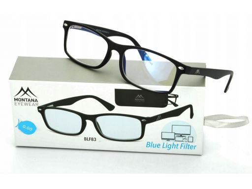 Okulary zerówki z filtrem blue light do komputera