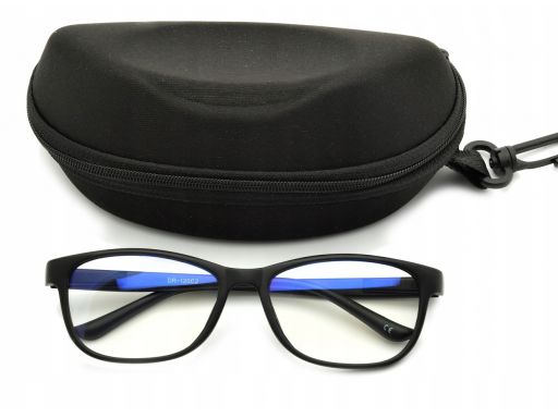Okulary antyrefleks zerówki nerdy prostokątne
