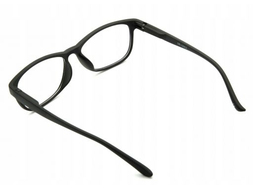 Okulary antyrefleks zerówki nerdy prostokątne