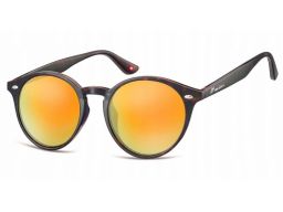 Okragłe okulary lenonki lustrzane przeciwsłoneczne