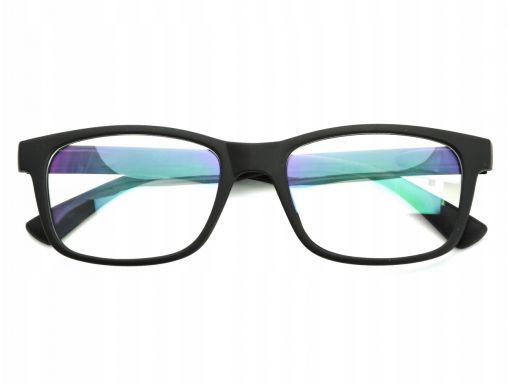 Okulary antyrefleks zerówki nerdy prostokątne