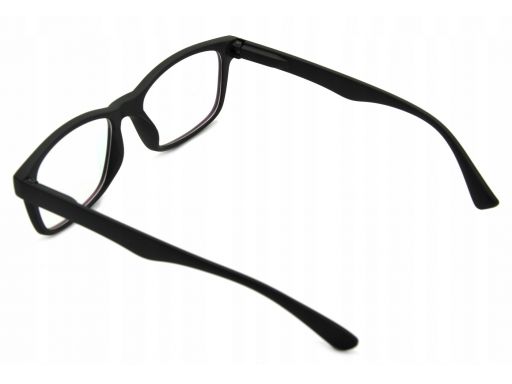 Okulary antyrefleks zerówki nerdy prostokątne