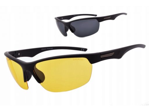 Polaryzacyjne okulary czarne i żółte dla wędkarzy