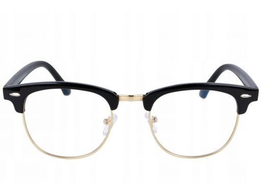 Półramki okulary z antyrefleksem zerówki unisex