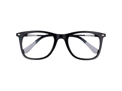 Okulary zerówki nerd uniseks prostokątne