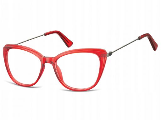 Oprawki zerówki okulary kocie oko damskie red