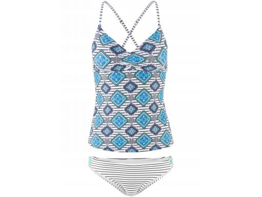 B.p.c tankini niebieskie wzory 44