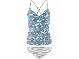 B.p.c tankini niebieskie wzory 44