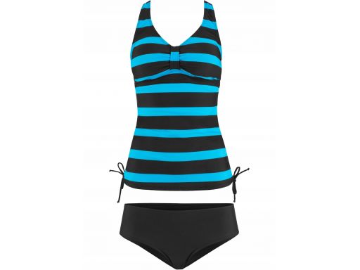 B.p.c tankini czarno niebieskie krótkie *40 (80e)