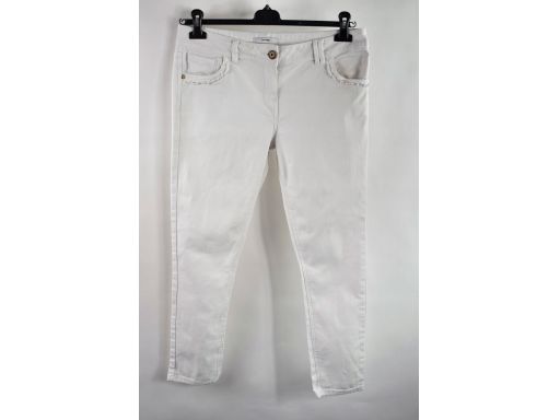 George jeansy damskie białe z koralikami r.40
