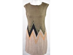 Izabel london khaki sukienka a'la zamsz r.38