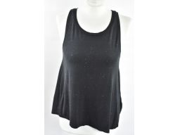 New look bluzka damska czarna w brązowe kropy r.36