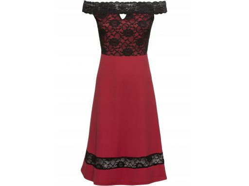 B.p.c czerwona sukienka z koronką r.36/38