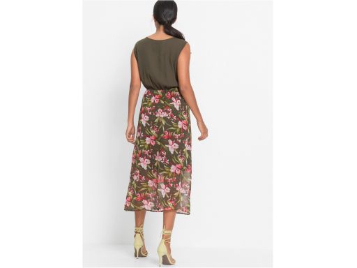 B.p.c sukienka khaki w kwiaty r.40