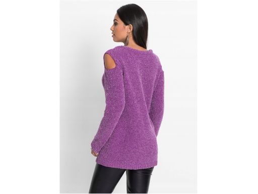 B.p.c fioletowy sweter w serek 40/42.