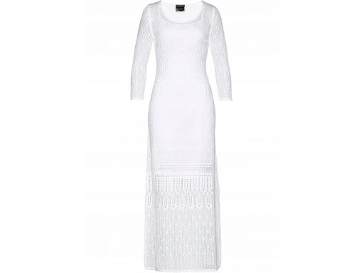 *b.p.c ażurowa długa biała sukienka r.40/42