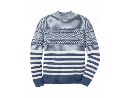 B.p.c sweter męski biało-niebieski r.68/70