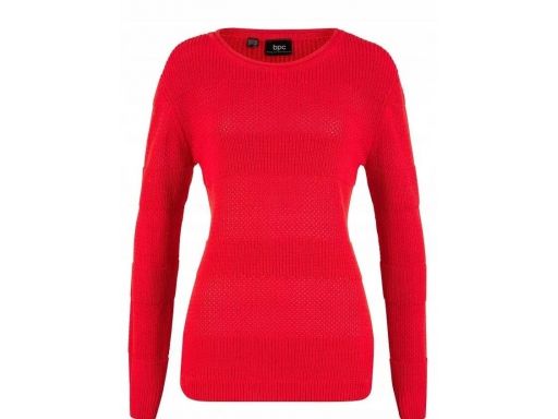 *b.p.c ażurowy sweterek czerwony r.40/42