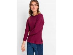 *b.p.c sweter bordowy prążkowany r.48/50