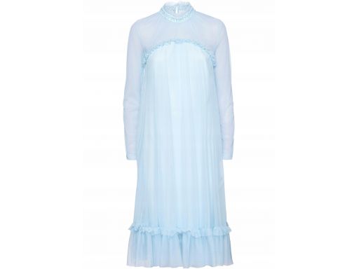 B.p.c błękitna sukienka z tiulu z falbaną 36/38.