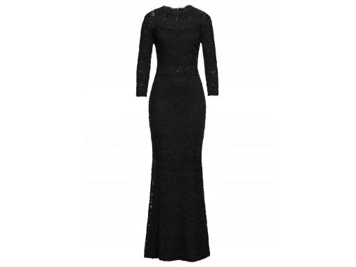*b.p.c sukienka koronkowa maxi czarna r.40/42