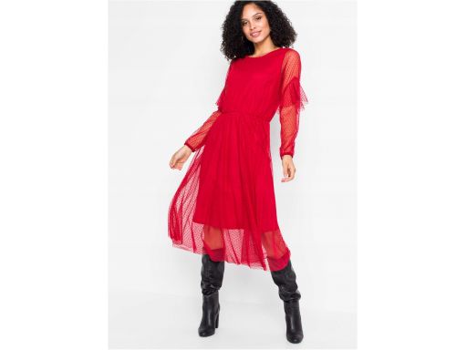 B.p.c sukienka czerwona z tiulu 32/34.