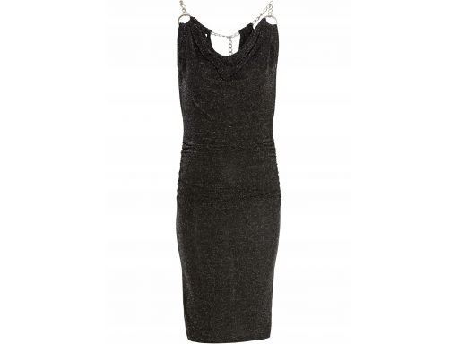 B.p.c czarno-srebrna sukienka z łańcuszkami 40/42.