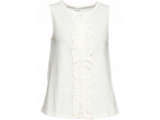 B.p.c top z falbanką kolor ecru : r. 44/46