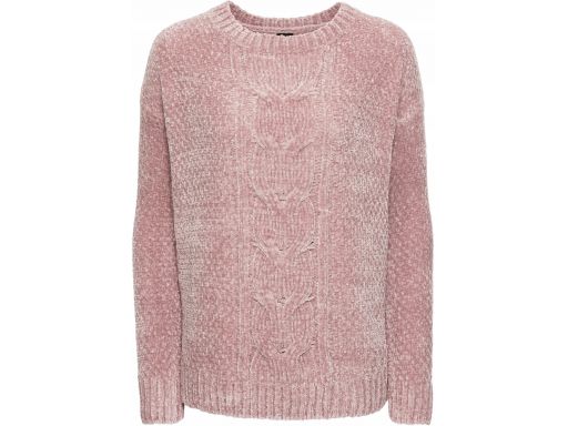 *b.p.c sweter z szenili brudny róż r.44/46