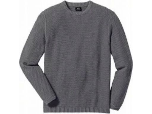 *b.p.c męski sweter regular fit szary ^s